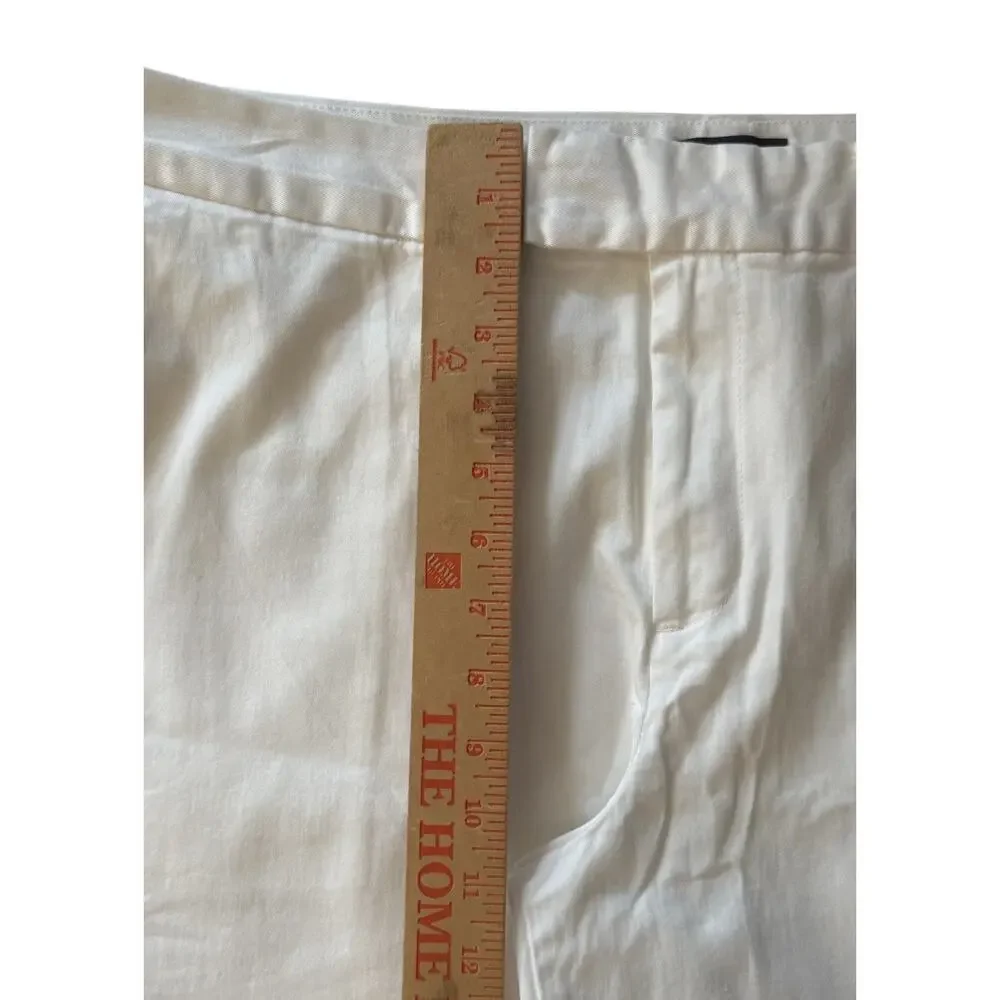 J. Crew Shorts White Scalloped Hem Cotton Stretch Womens 16 Summer Preppy Tennis